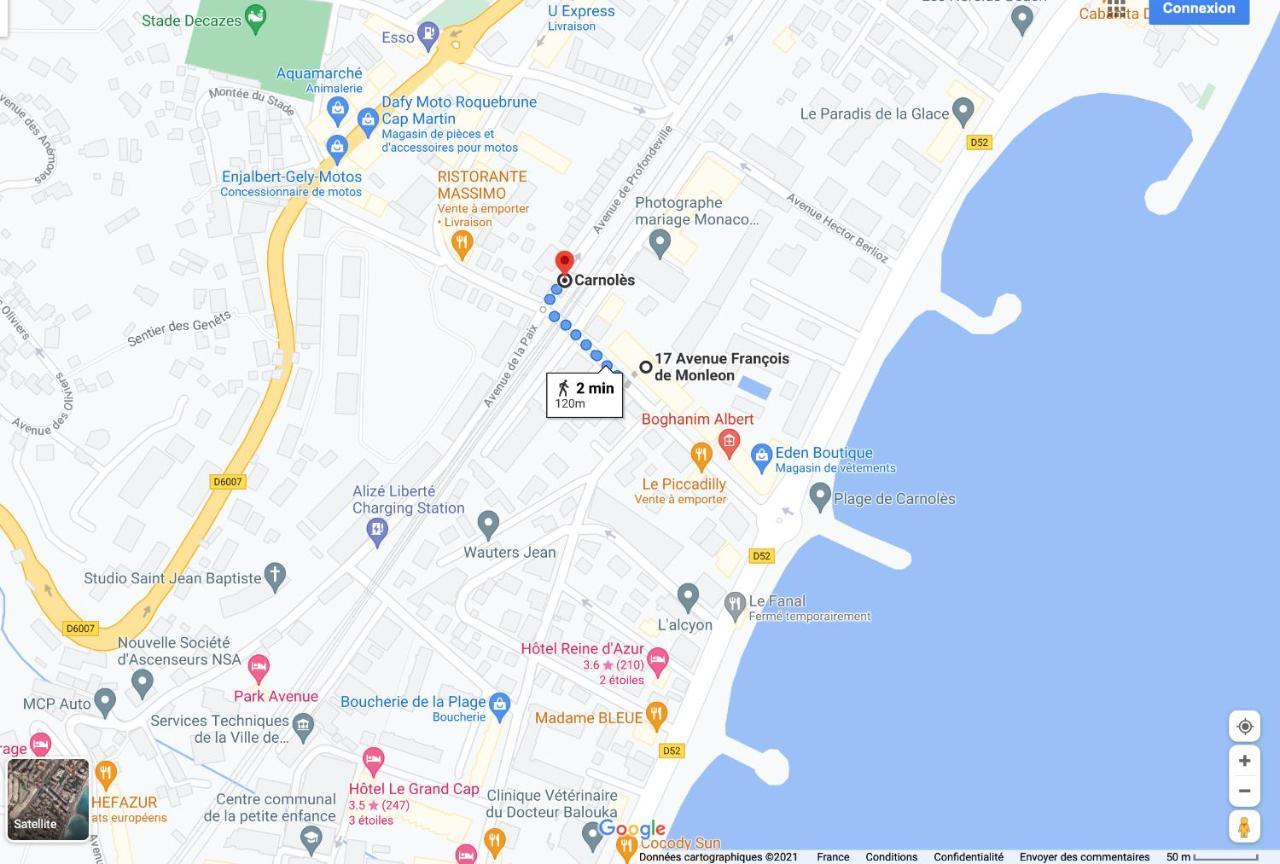 Chaleureux Studio, 200M De La Plage, Parking, Wifi Roquebrune-Cap-Martin Dış mekan fotoğraf